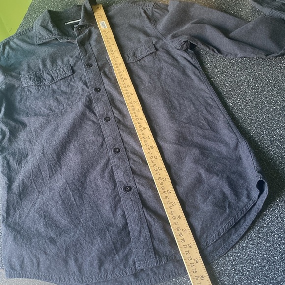 RVCA Buttons Up 100% Cotton Slim Fit Charcoal Black Gray Men's Shirt Size XS ! - Picture 9 of 11